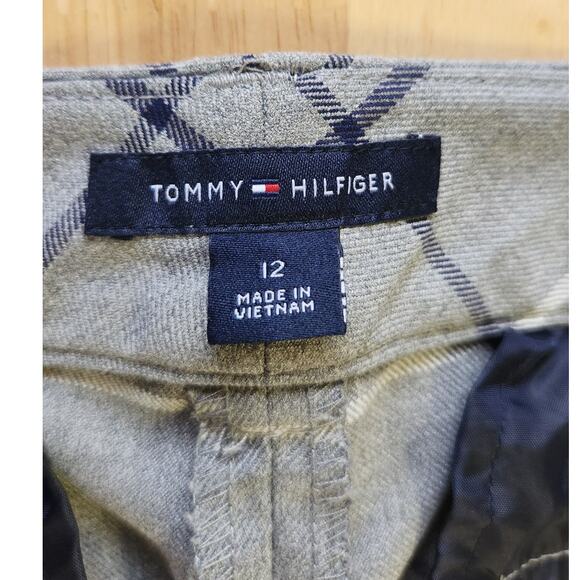 Tommy Hilfiger Gray Windowpane Plaid Slim Ankle Slack Pants Women Size 12 NWOT - Picture 8 of 13